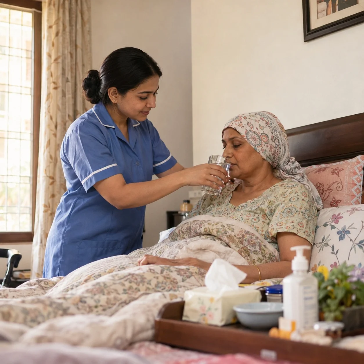 Cancer patient care at home