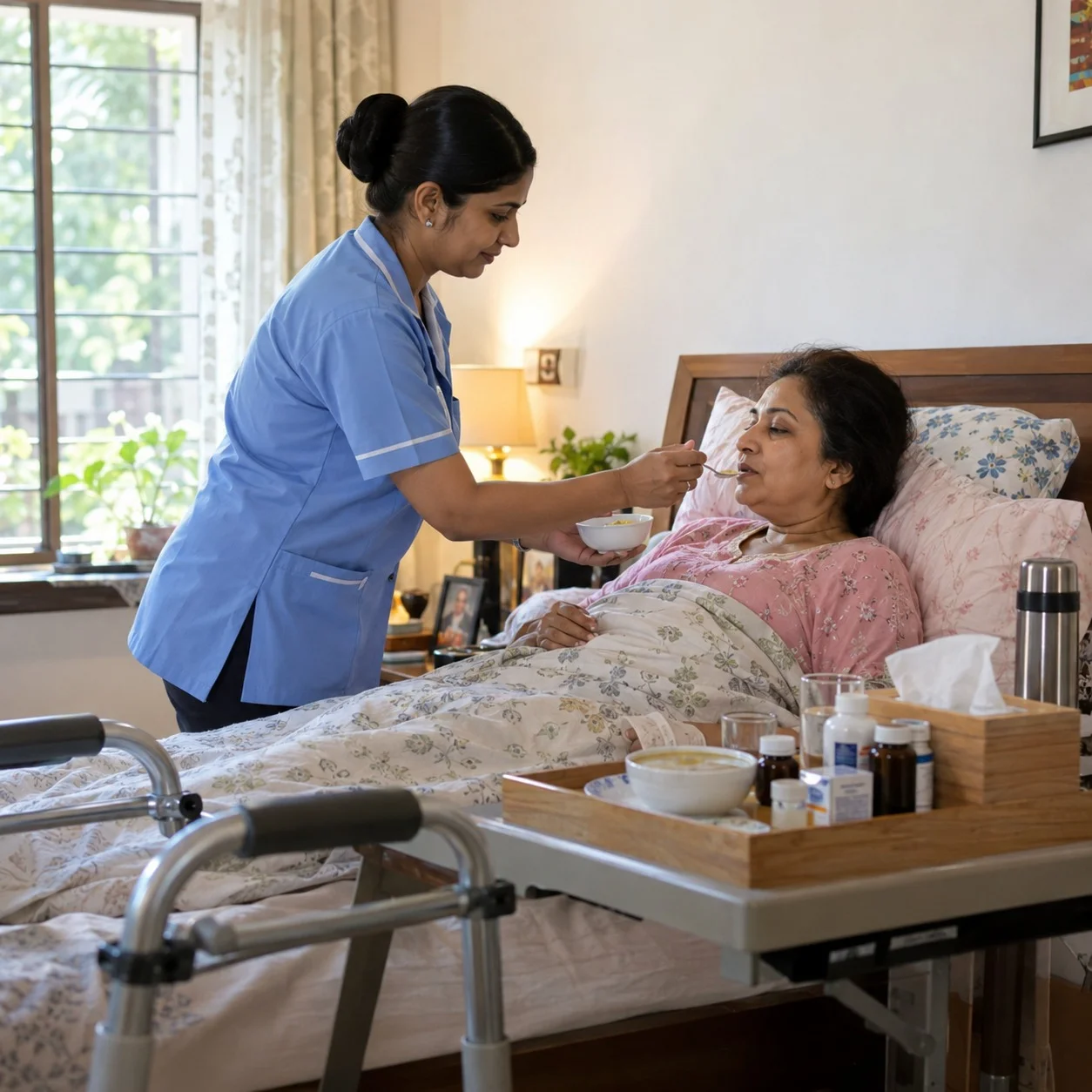 Post-operative nursing care at home