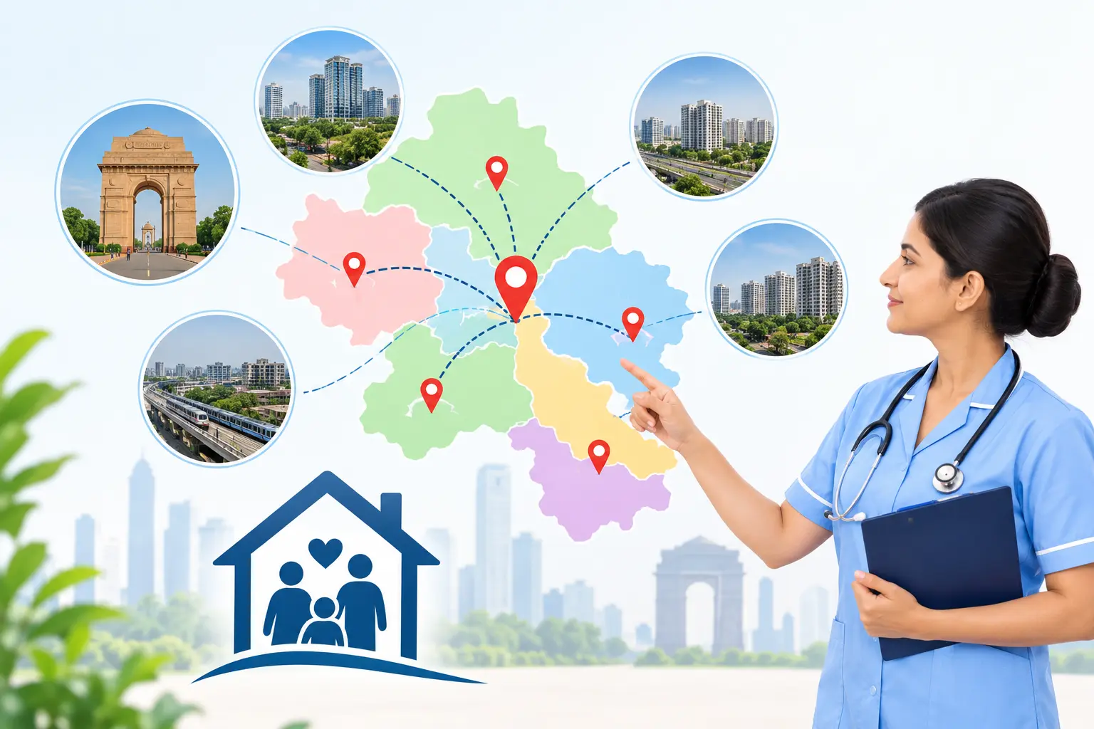 Home care service areas in Delhi NCR